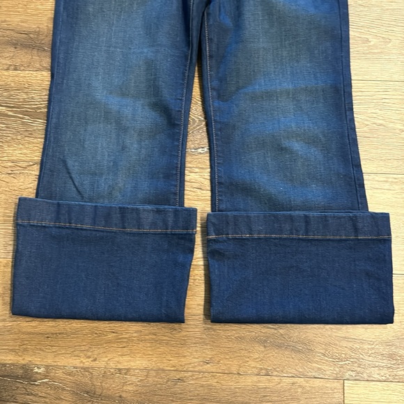 Lauren Conrad Blue Jeans Super High Rise Flare 12S 12 Short Petite - Picture 3 of 8